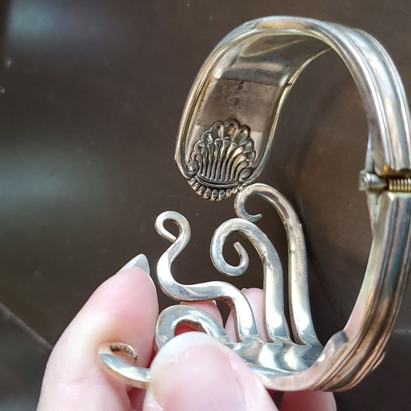 Bracelet - HANDCRAFTED, Metal " fork". ESTATE PIECE - VINTAGE FINAL PRICE - Picture 7 of 12